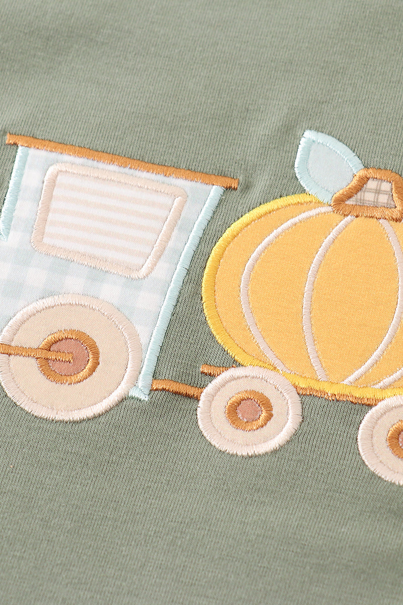 Train Pumpkin Applique Set