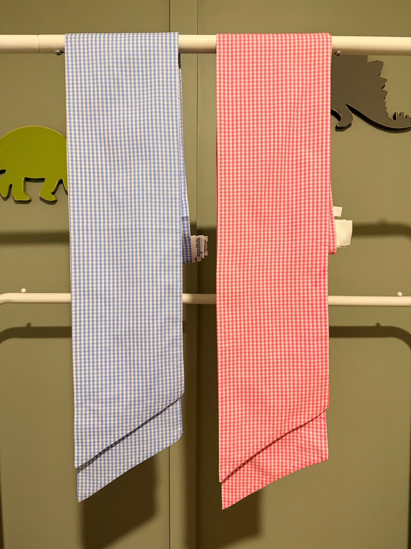 Gingham check wreath sash/Basket Bow