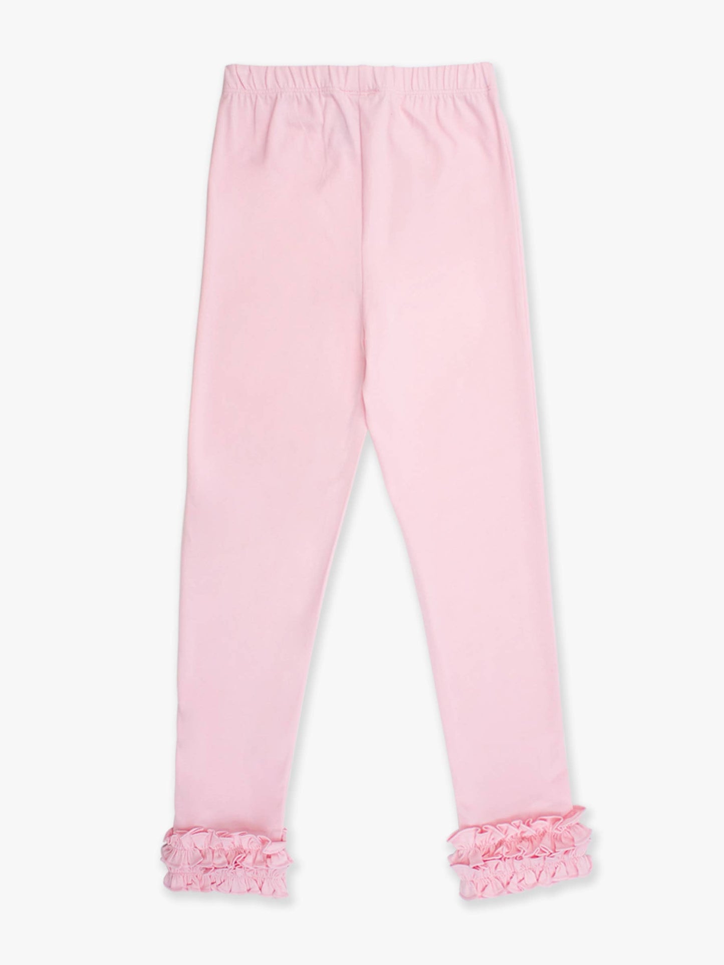 Girls Pink Classic Ruffle Leggings