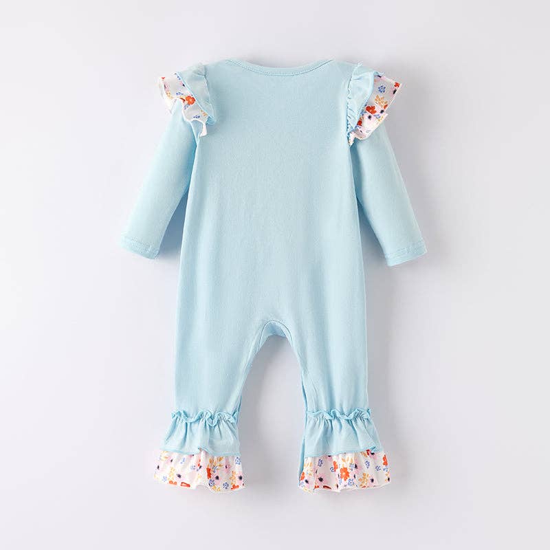 Boo Applique Blue Romper
