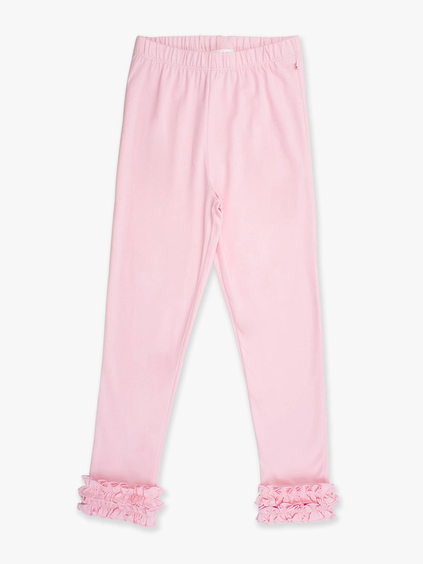 Girls Pink Classic Ruffle Leggings