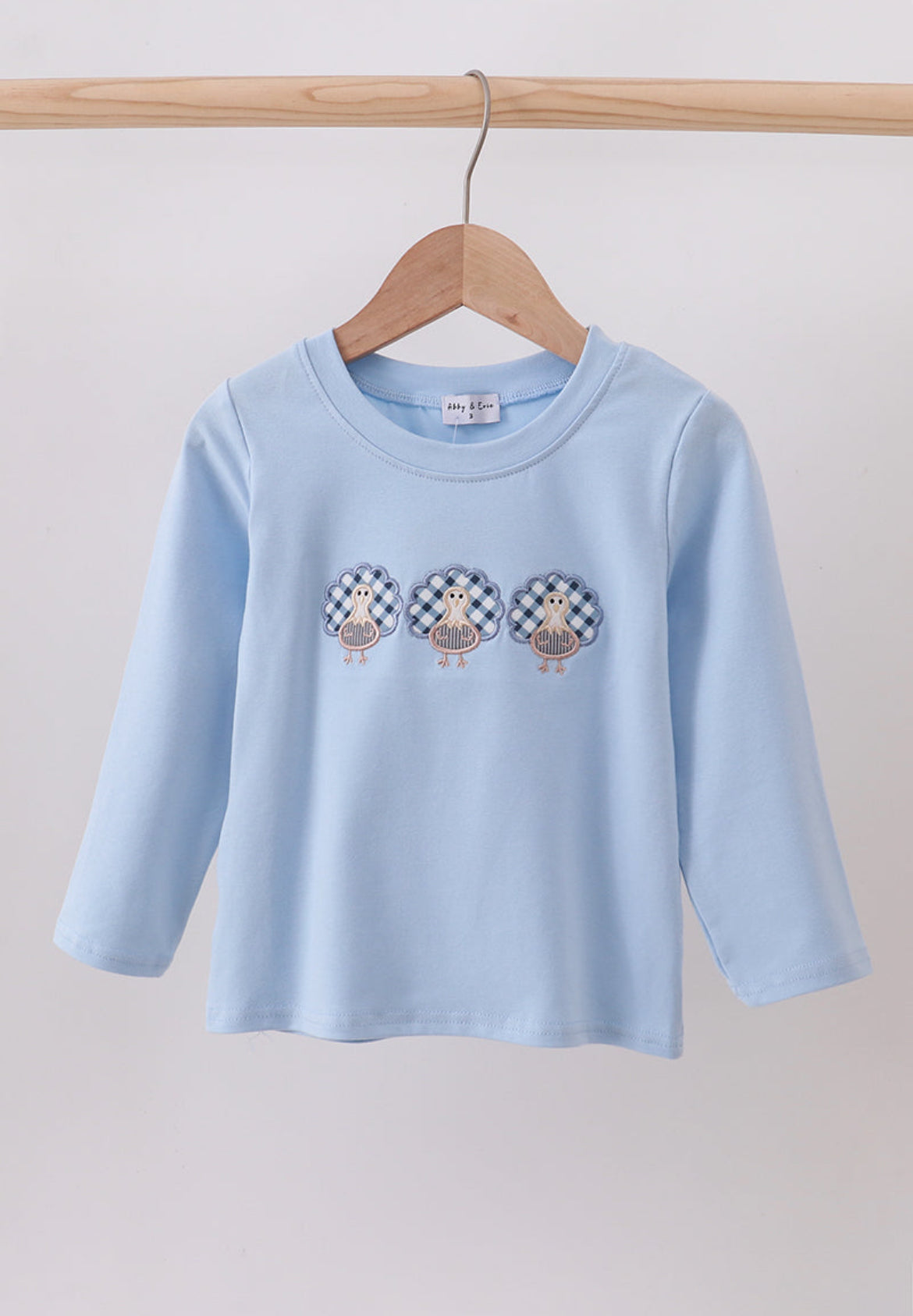 Blue Embroidered Turkey Top