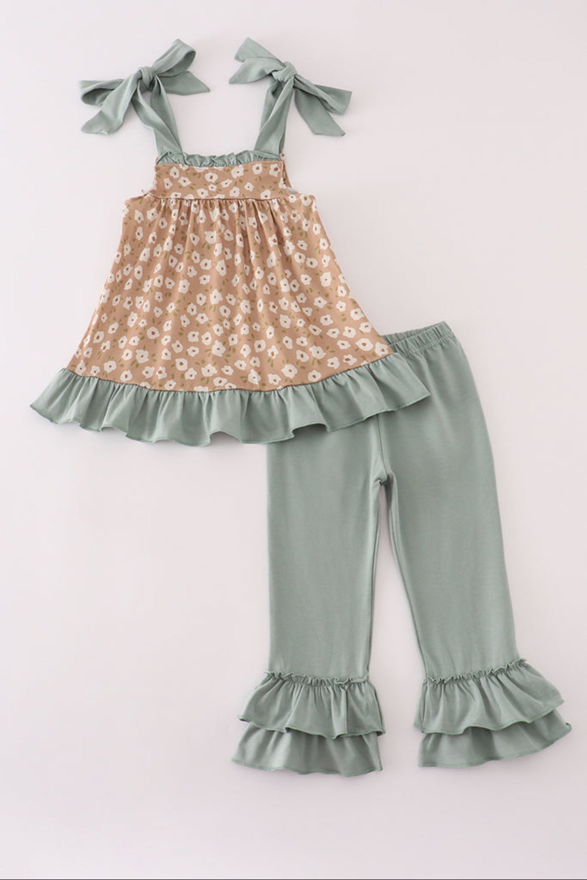 Mustard and Mint Ruffle set