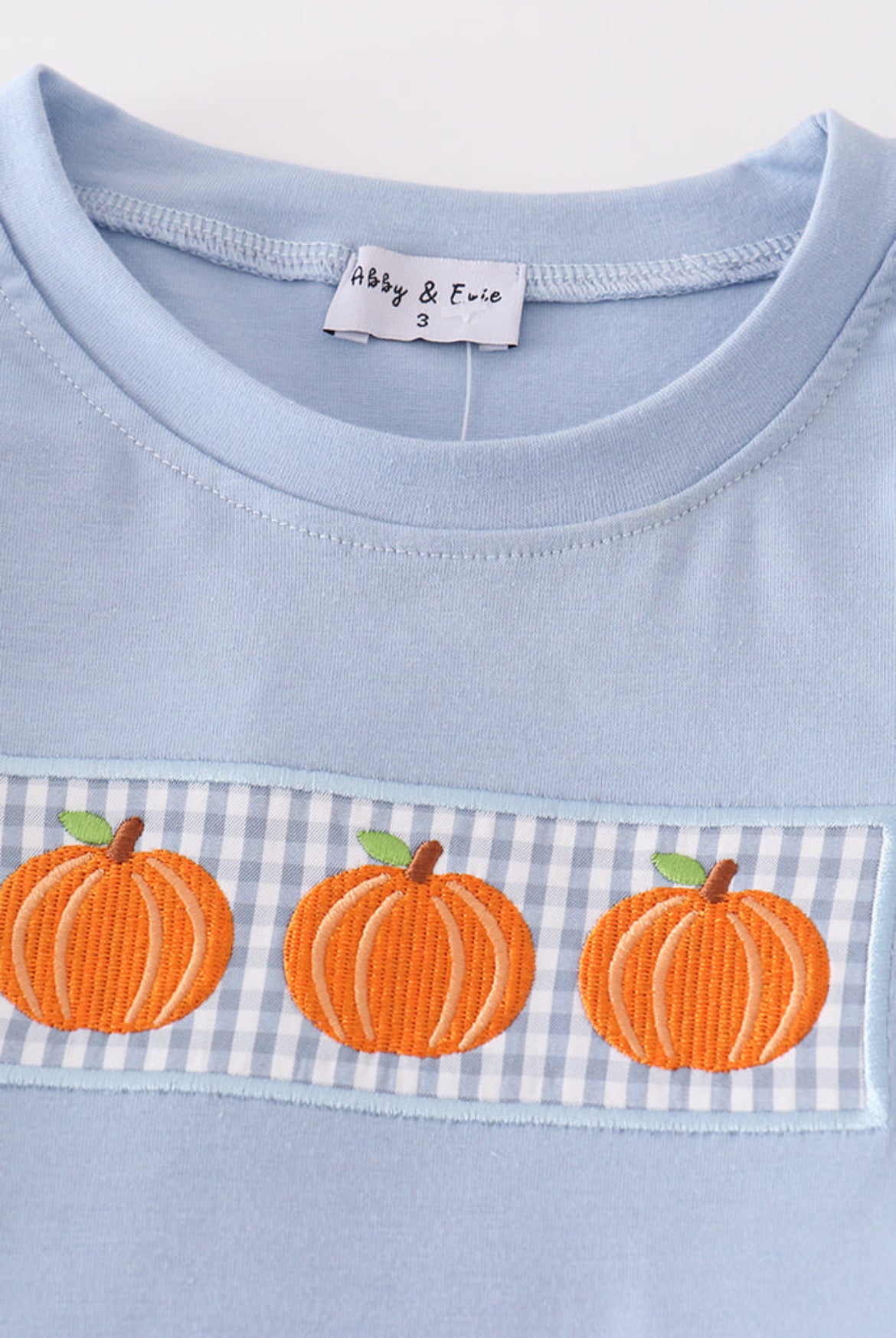 Gingham Pumpkin Embroidery Set