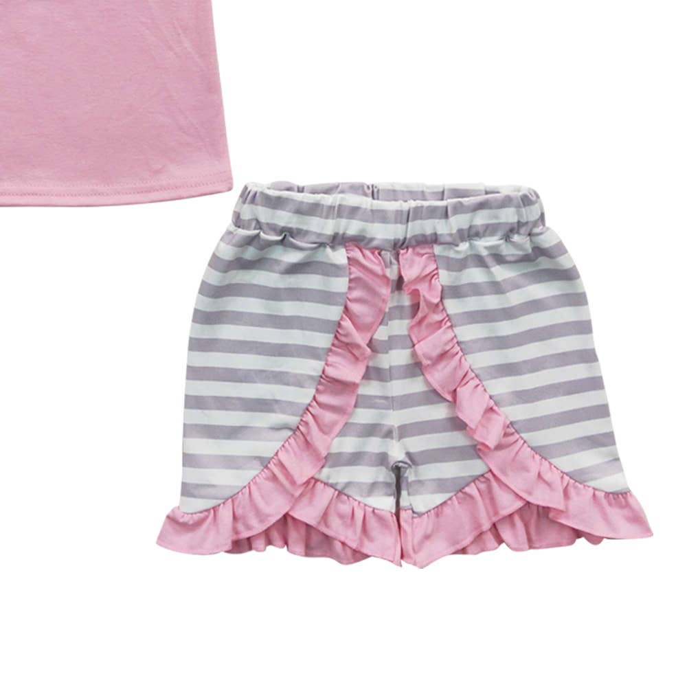 Dog Ruffle Shorts Set
