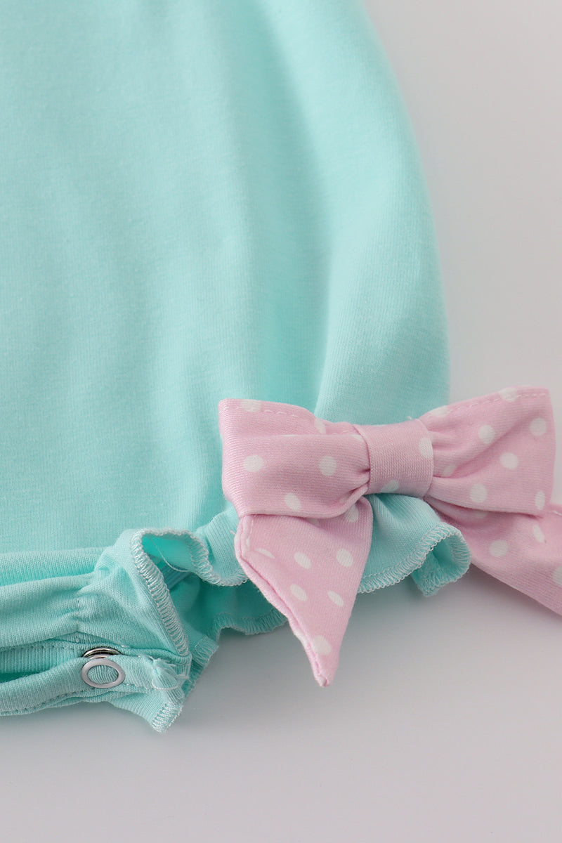 Blue character applique bubble