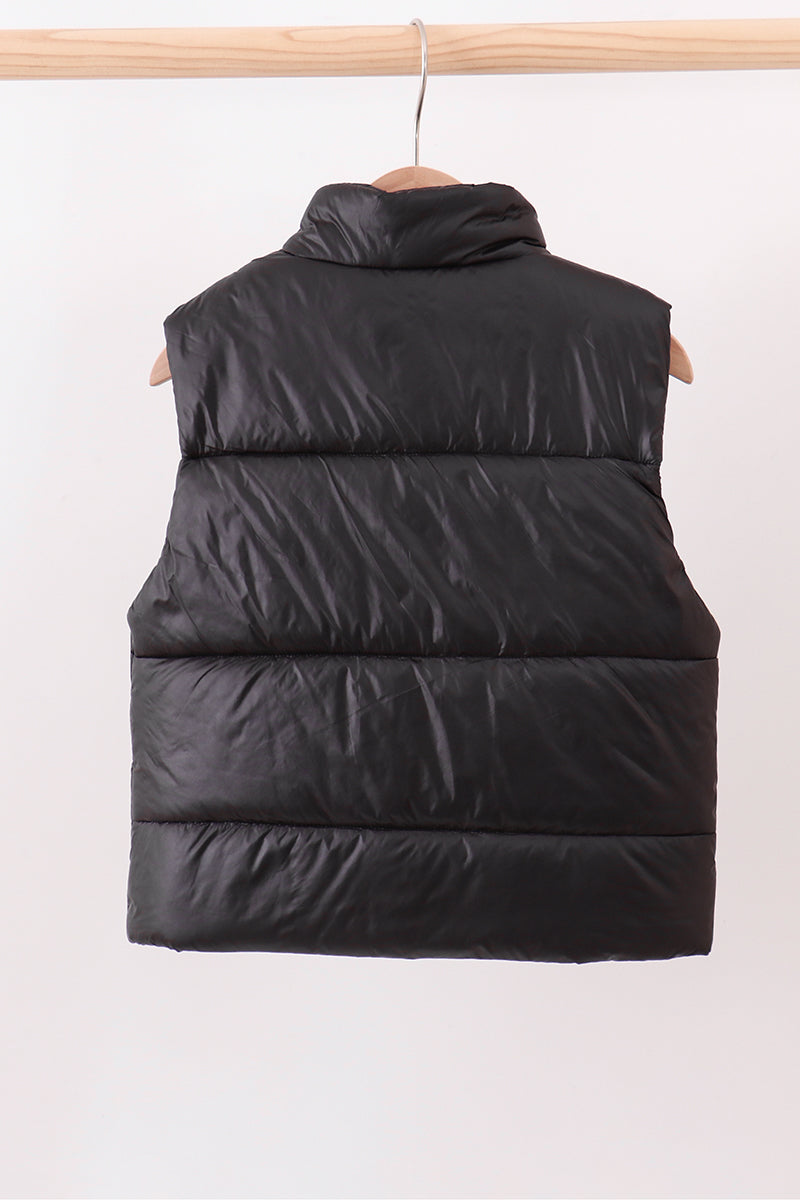 Black mom&me puffer vest