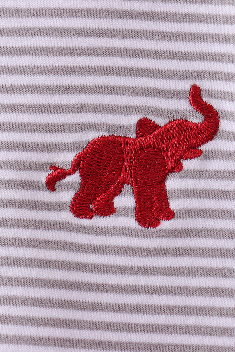 Premium Maroon Alabama elephant embroidery pants set