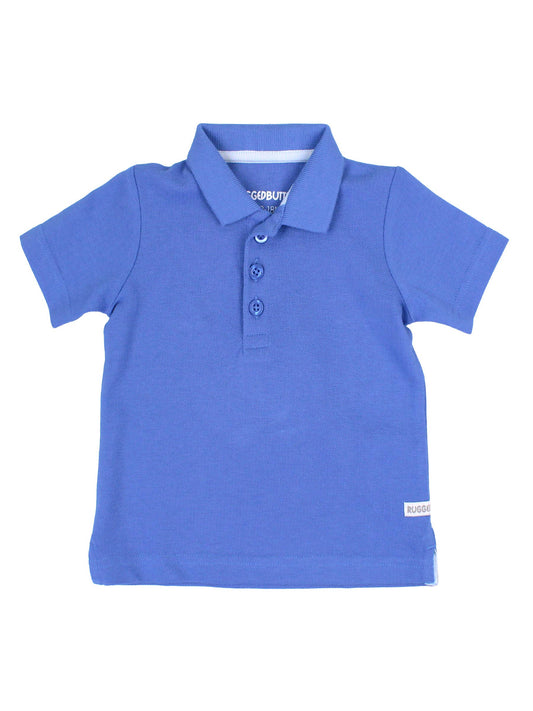Boys Sonic Blue Pique Short Sleeve Polo Shirt