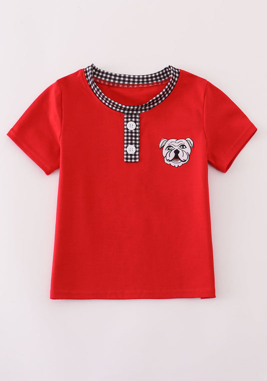 Red Bulldog Pullover