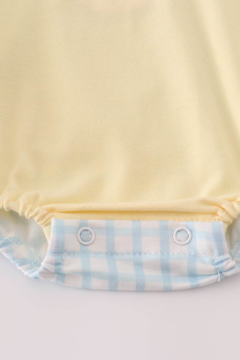 Yellow puppy embroidery bubble