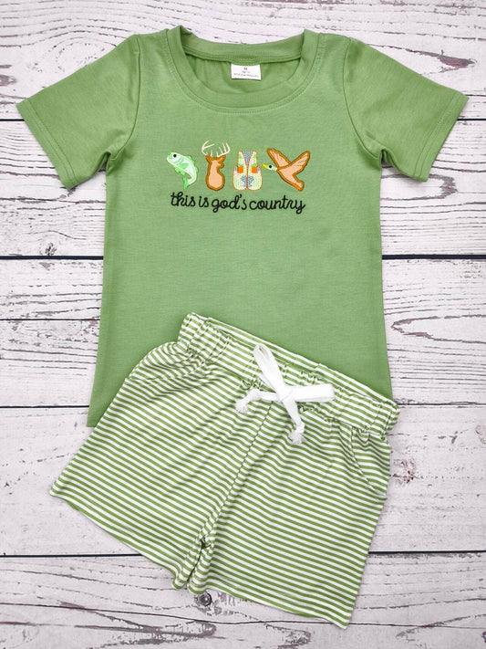God's Country Shorts Set