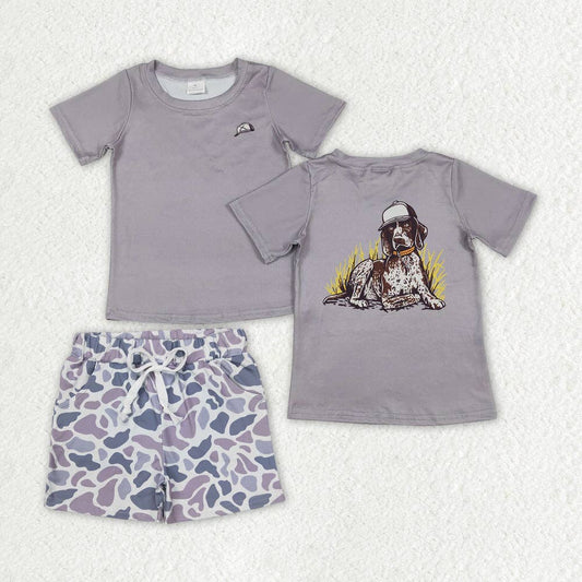 Hunting Dog Camouflage Shorts Set